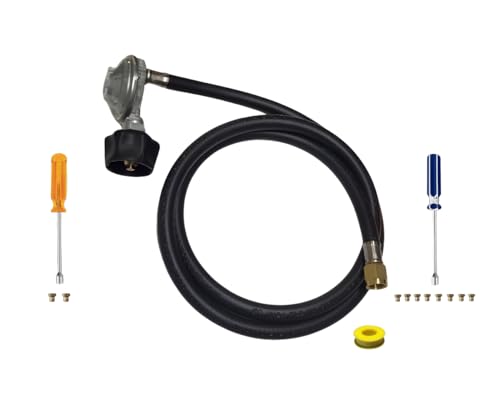 Propane Conversion Kit from NG to LP Fit For Weber SUMMIT 670 - SUMMIT 660 or the - - SUMMIT 650 Models - 5' Propane Hose and Regulator Assembly - PreDrilled Orifices for ALL Burners Included - Grill Parts America