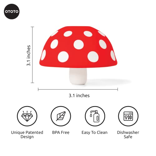 OTOTO Mushroom - Foldable Small Kitchen Funnel with Wide Mouth for Jars. Bottle Liquid Transfer - Silicone, 100% Food Safe, BPA Free, Dishwasher Safe - Grill Parts America