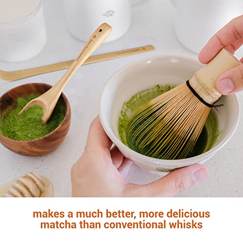 BambooWorx Matcha Whisk Set - Matcha Whisk (Chasen), Traditional Scoop (Chashaku), Tea Spoon. The Perfect Set to Prepare a Cup of Japanese Matcha Tea, Handmade from 100% Natural Bamboo - Grill Parts America