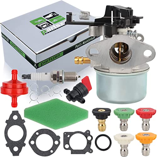 partszen 591137 590948 2700PSI 2800PSI 2900PSI 3000PSI Carburetor for Troy Bilt 7.75 Hp 8.75 Hp 8.5Hp 190CC 796608 593599 591137 Pressure Washer with Spark Plug Nozzle Tip Air Fuel Filter - Grill Parts America