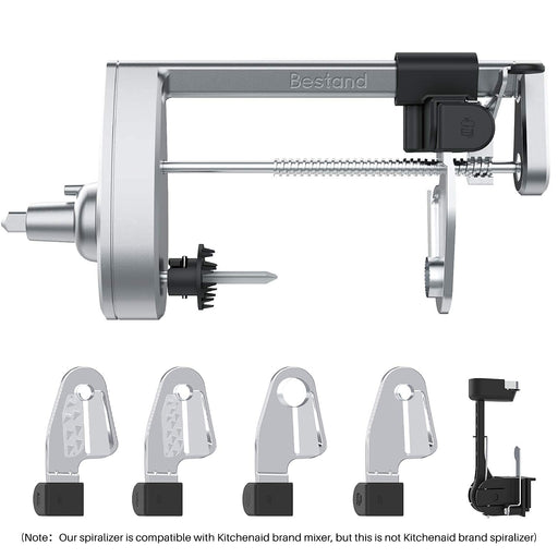 Bestand Spiralizer Attachment Compatible with KitchenAid Stand Mixer, Comes with Peel, Core and Slice, Not KitchenAid Brand Spiralizer Attachment (5 Blades) - Grill Parts America