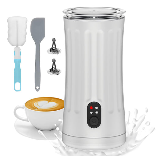 Generic Electric Milk Frother, 4-in-1 Milk Steamer and Frother, 8.1oz/240ml Automatic Warm and Cold Foam Maker, Milk Warmer and Coffee Frother for Latte, Cappuccino, Macchiato(White), SS-001 - Grill Parts America