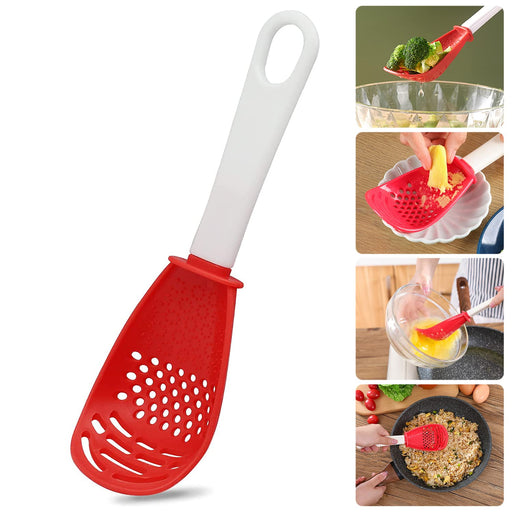 Abnaok Multifunctional Cooking Gadgets, Kitchen Tools, Egg Separator, Cooking, Draining, Mashing, Grating, Cooking Spoon (1PC) - Grill Parts America