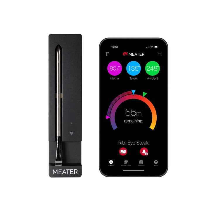 MEATER SE [New]: Smart Bluetooth Wireless Meat Thermometer Digital | 50+ Master Class Recipes in Free App | Internal & Ambient Temp | Ideal for Oven, Grill, Kitchen, BBQ, Smoker, Air Fryer, Sous Vide - Grill Parts America