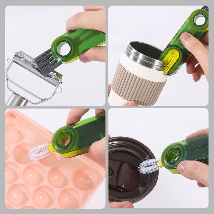 3 in 1 Cup Lid Gap Cleaning Brush Set, Multifunctional Insulation Bottle Cleaning Tools, Mutipurpose Tiny Silicone Cup Holder Cleaner, Home Kitchen Cleaning Tools - Grill Parts America