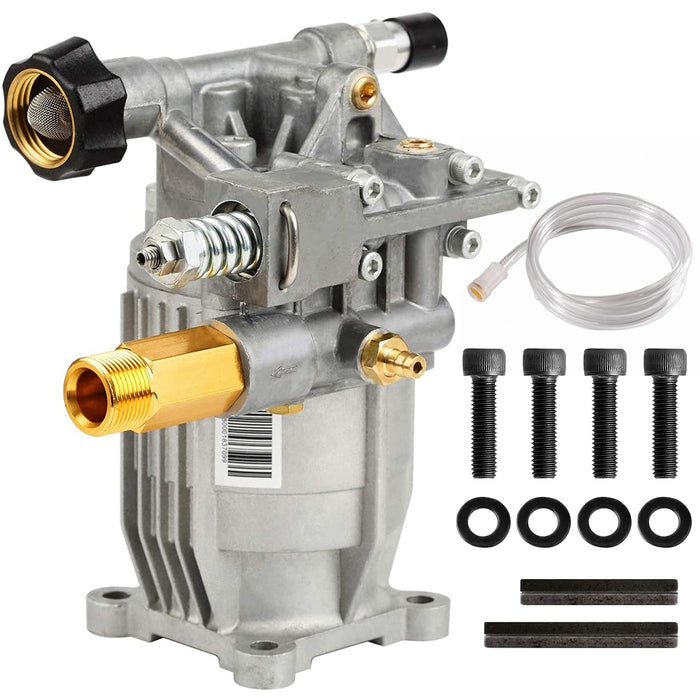 YAMATIC 3/4" Shaft Horizontal Pressure Washer Pump 3400 PSI @ 2.5 GPM Replacement Pump for Power Washer Compatible with Homelite, Troybilt, Simpson, Karcher Honda GC160 GC190 AR rmv 2.5g30 and More - Grill Parts America