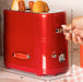 Nostalgia 2 Slot Hot Dog and Bun Toaster with Mini Tongs, Retro Toaster, Cooker that Works Chicken, Turkey, Veggie Links, Sausages Brats, Metallic Red - Grill Parts America