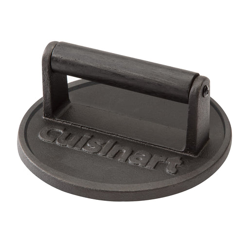 Cuisinart 6.5" Cast Iron Smashed Burger Press, Juicy & Crispy Burgers for BBQs, Cookouts - Grill Parts America