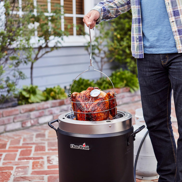 Charbroil® The Big Easy® TRU-Infrared™ Cooking Technology Propane Gas Stainless Steel Oil-Less Turkey Fryer, Black - 17102065 - Grill Parts America