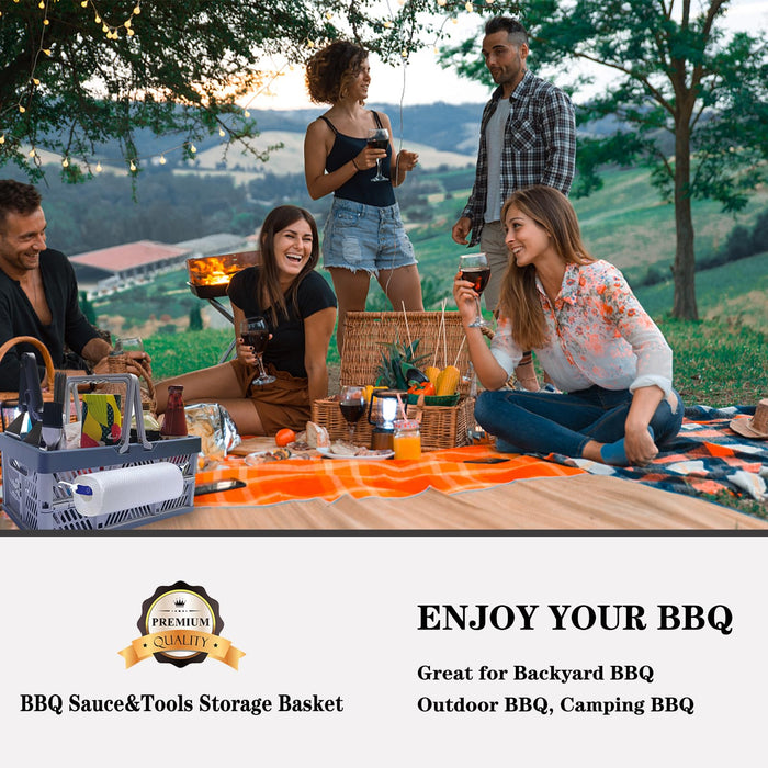 Rilltowpe BBQ Sauce&Tools Storage Basket it more convenient for you to carry barbecue sauce tools outdoors, on the beach, and on barbecues, and it is easier to store barbecue sauce tools. - Grill Parts America