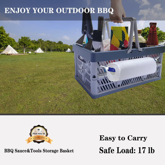 Rilltowpe BBQ Sauce&Tools Storage Basket it more convenient for you to carry barbecue sauce tools outdoors, on the beach, and on barbecues, and it is easier to store barbecue sauce tools. - Grill Parts America