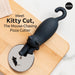 NEW!! Kitty Cut Pizza Cutter Wheel by OTOTO - Pizza Wheel, Pizza Slicer, Pizza Cutters Stainless Steel, Funny Kitchen Gadgets and Kitchen Gifts, Cute Kitchen Accessories, Cat Gift for Women Cat Lovers - Grill Parts America