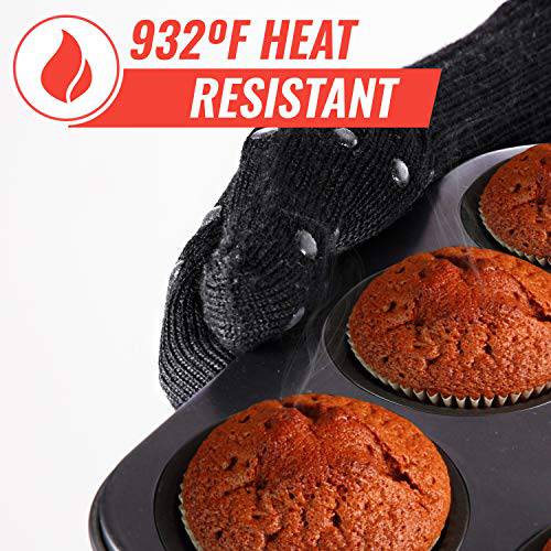 Oven Gloves with Fingers, Oven Mitts for Women Small Hands, 932