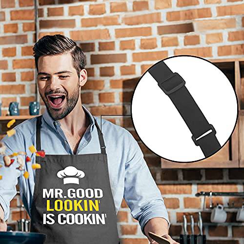Bang Tidy Clothing Funny Apron Cooking Gifts for Men, Grilling BBQ Grill  Cooks Chef Aprons 2 Pockets Cotton, Dad Gifts