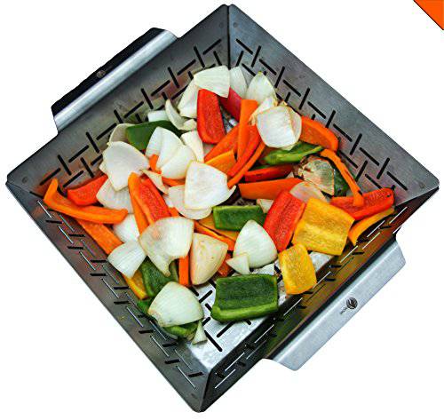 Stainless Steel Grill Pan Grilling Basket For More Vegetable Meat Grill  Basket Barbecue Accessories Tray BBQ Tool Kitchen Gadget