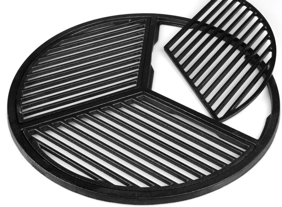 Cast Iron Modular Grate, Pre Seasoned, Fits 18.5" Grills and Large Big Green Eggs - Grill Parts America