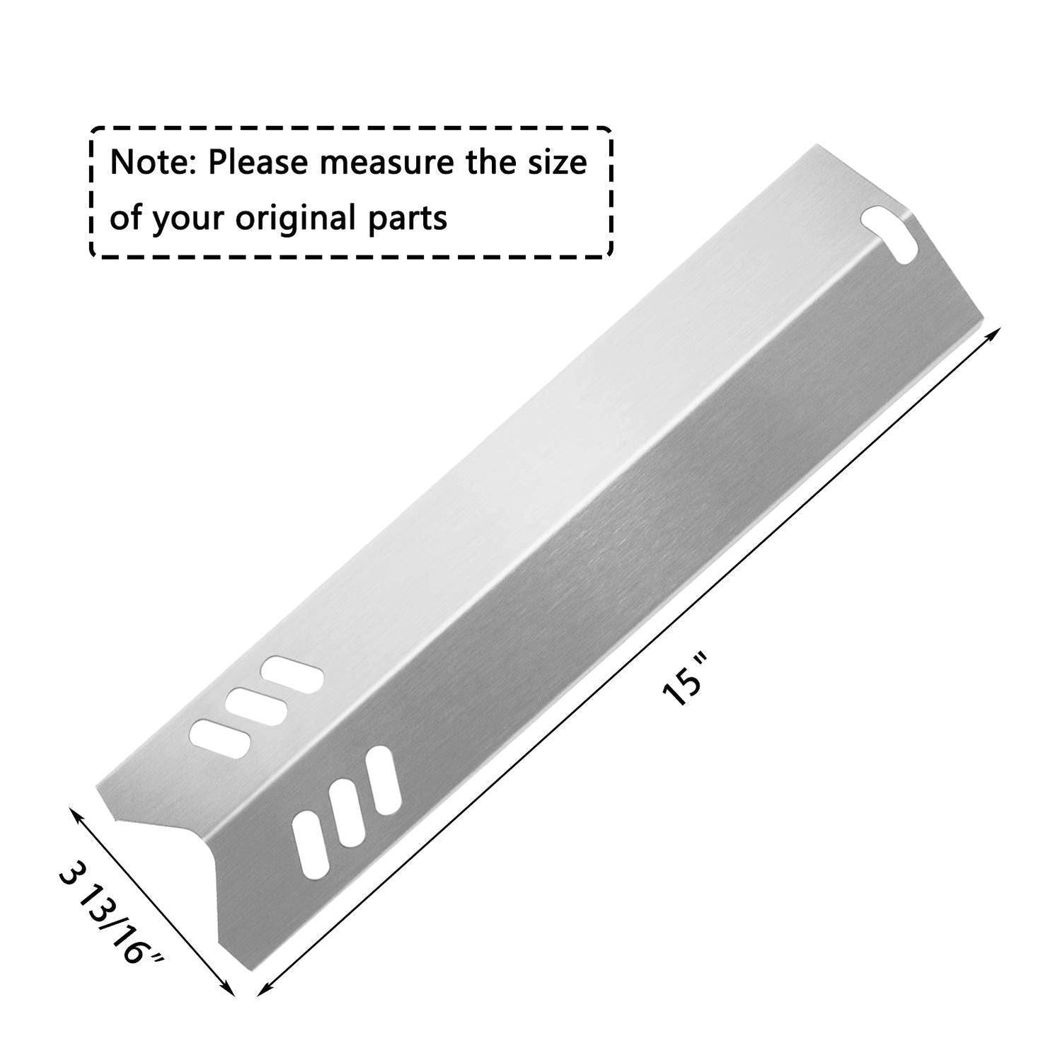 Hisencn 15 Stainless Steel Bbq Gas Grill Heat Plate Shield Tent 5pack Stainless Steel 6118