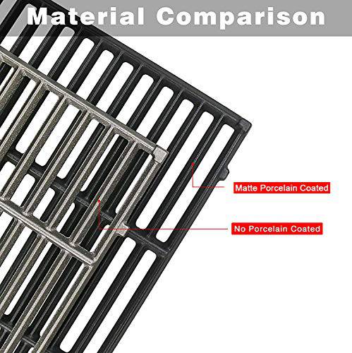 Hisencn Replacement Cast Iron Cooking Grid Porcelain Coated Set of 2 - Grill Parts America