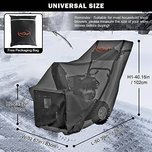 Snow Blower Cover, HOMEYA Snow Thrower Cover Waterproof Snowblower Protector All Weather Outdoor Protection Universal Size for Most Blower Winter Yard Machine - 50.4"x40"x32.7"(LxHxW) - Grill Parts America