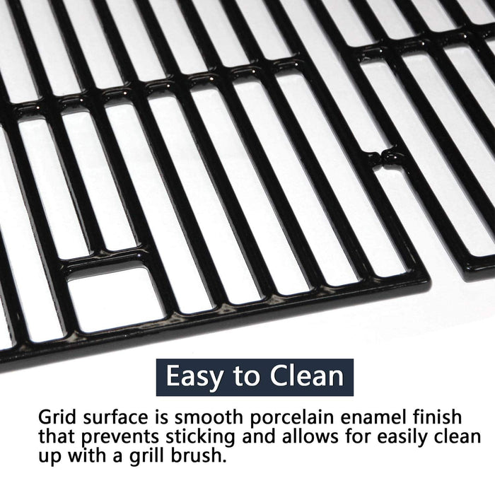 Hongso 19 1/4 inch Porcelain Coated Cast Iron Grill Grates Replacement for Brinkmann 810-8502-S 810-8501-S, Charmglow 720-0234 720-0396, Jenn-Air 720-0337 Gas Grill,5 Burner Ducane Stainless, PCE223 - Grill Parts America