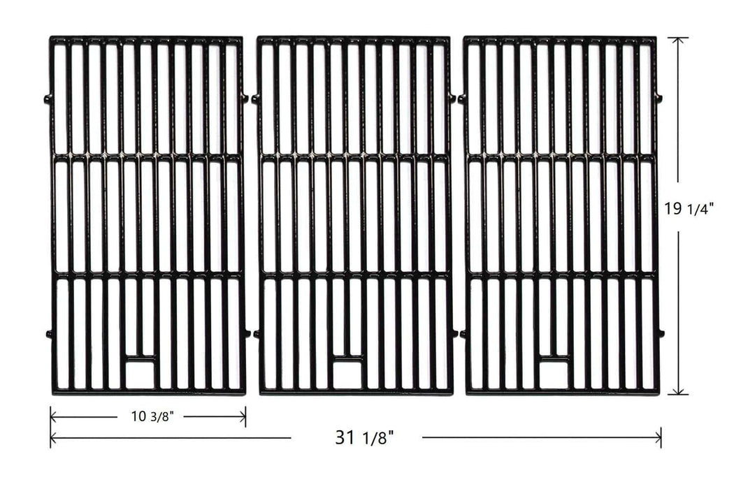 Hongso 19 1/4 inch Porcelain Coated Cast Iron Grill Grates Replacement for Brinkmann 810-8502-S 810-8501-S, Charmglow 720-0234 720-0396, Jenn-Air 720-0337 Gas Grill,5 Burner Ducane Stainless, PCE223 - Grill Parts America