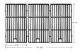 Hongso 19 1/4 inch Porcelain Coated Cast Iron Grill Grates Replacement for Brinkmann 810-8502-S 810-8501-S, Charmglow 720-0234 720-0396, Jenn-Air 720-0337 Gas Grill,5 Burner Ducane Stainless, PCE223 - Grill Parts America