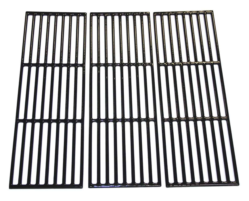 Hongso PCE051 Porcelain Coated Cast Iron Grill Cooking Grates Replacement, Set of 3 - Grill Parts America