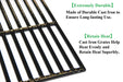 Hongso PCE051 Porcelain Coated Cast Iron Grill Cooking Grates Replacement, Set of 3 - Grill Parts America