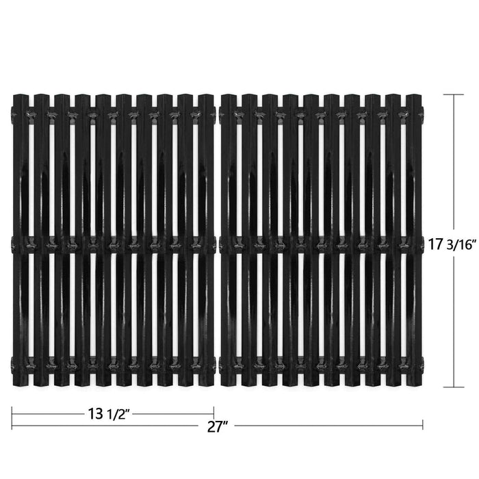 Hongso Porcelain Steel Cooking Grid Grates Replacement Parts, 17 3/16 incn BBQ Grill Parts, 2-Pack (PCI812) - Grill Parts America