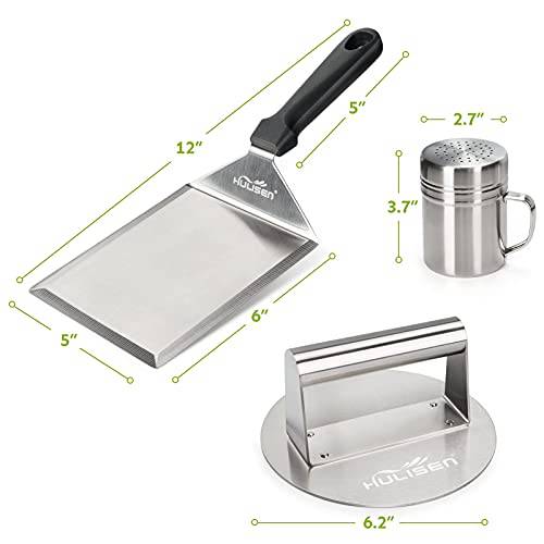 ALLTOP Smash Burger Press,Stainless Steel Non-Stick Smasher Hamburger Press  -Patty Maker for Flat Top Griddle,Grill,BBQ - Round Kitchen Tool (5.5