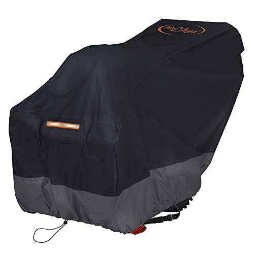 IC ICLOVER Snow Blower Cover, 600D, Two Stage Electric Snow Thrower Cover, Heavy Duty 600D Oxford Fabric Waterproof, Windproof, Sun UV Dust Proof, with Air Vent, Reflective Stripe Handle - Grill Parts America