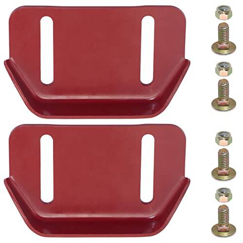 KOOTANS 1pair 784-5580 Snow Thrower Slide Plate Shoes Heavy Duty Metal Snow Blower Slide Skids Replace for MTD 784-5580-0637 Cub Cadet Yardman Troy Bilt Craftsman, for Stens 780-420 (Red) - Grill Parts America