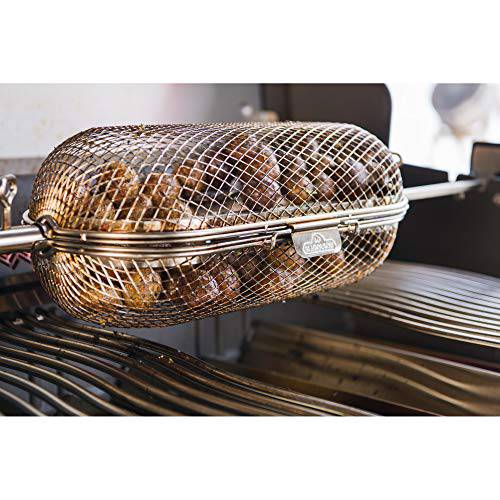 Napoleon 64000 Rotisserie Basket Grill Accessory, Stainless Steel - Grill Parts America