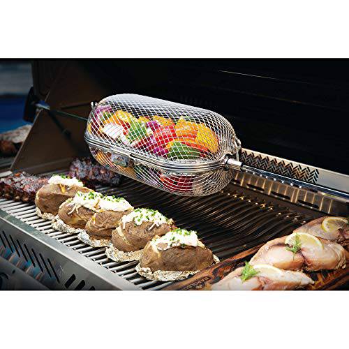 Napoleon 64000 Rotisserie Basket Grill Accessory, Stainless Steel - Grill Parts America