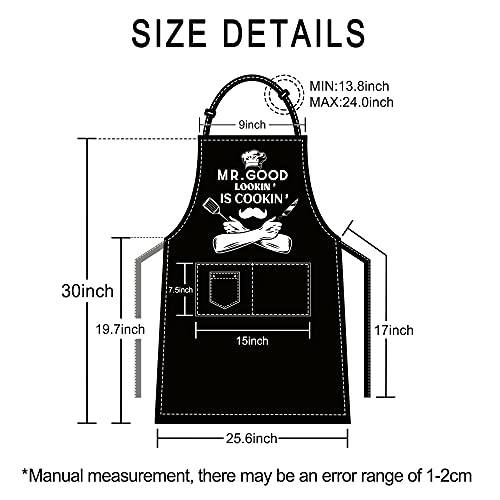 Apron for Men - Mr. Good Looking is Cooking - Personalized Men Birthday  Gifts Apron with Pockets