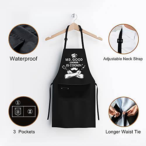 Apron for Men - Mr. Good Looking is Cooking - Personalized Men Birthday  Gifts Apron with Pockets