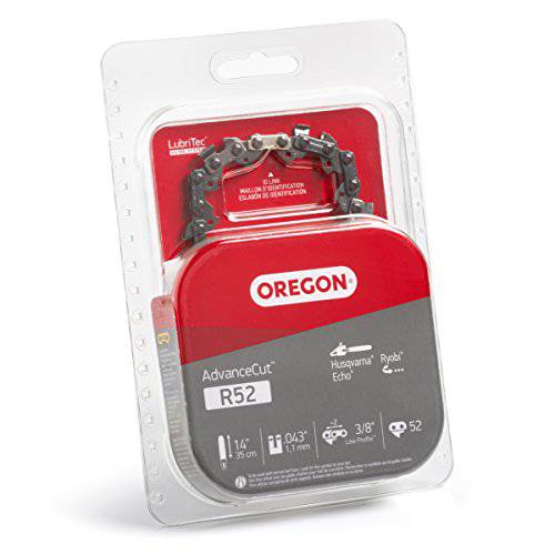 Oregon R52 AdvanceCut 14-Inch Chainsaw Chain Fits Husqvarna, Echo, Ryobi, Grey - Grill Parts America