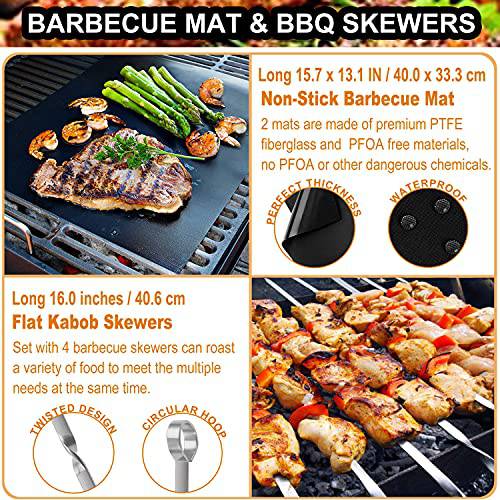 POLIGO 26 PCS Grill Set Backyard BBQ Grill Accessories Stainless Steel  Grill Utensils Set with Bag for Christmas Dads Birthday - Camping BBQ Tools