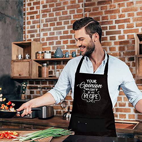 Birthday Gifts for Men, Gifts for Husband from Wife, Gifts for Boyfriend  Dad, Grilling Aprons with Adjustable Neck Strap, Chef Cooking Apron Gifts  for