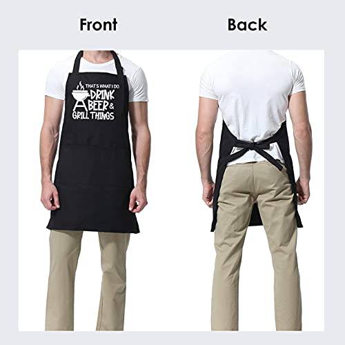 Bang Tidy Clothing Funny BBQ Apron Novelty Aprons Cooking Gifts for Men  100% Cotton 2 Pockets Real Men Don't Use Recipes 