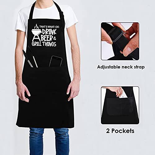 Bang Tidy Clothing Funny BBQ Apron Novelty Aprons Cooking Gifts for Men  100% Cotton 2 Pockets Real Men Don't Use Recipes 