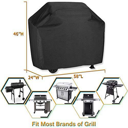 Grill Cover, 58 inch BBQ Gas Grill Cover Waterproof Weather Resistant, UV and Fade Resistant - Grill Parts America