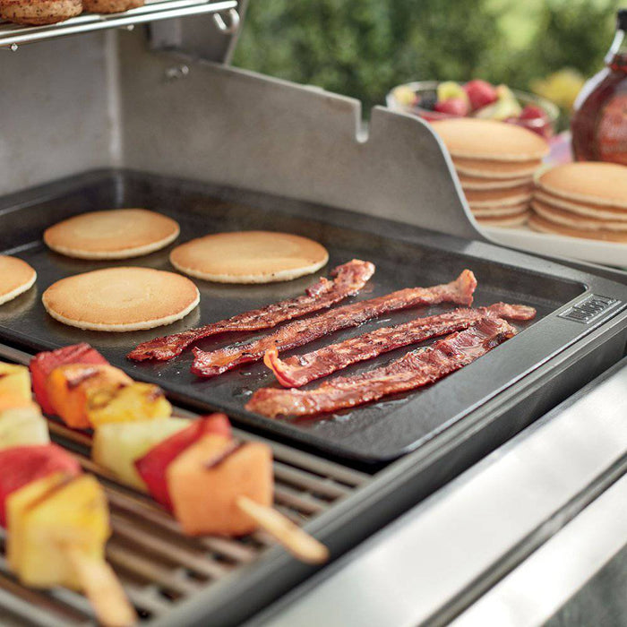 Weber Porcelain-Enameled Cast-Iron Non-Stick Griddle in the Grill