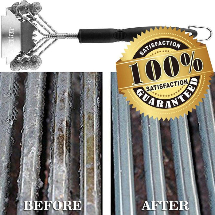 18 Grill Brush Stainless Steel Wire Bristles And Stiff Handle- Grill Parts  For Less