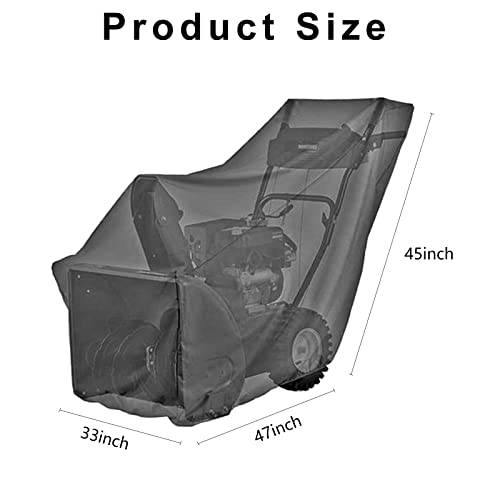 WOMACO Snow Blower Cover Heavy Duty Waterproof Universal  (47" L x 33" W x 45" H, Black) - Grill Parts America