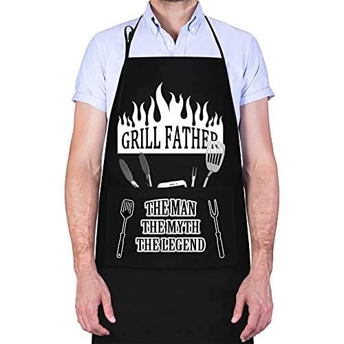 Bang Tidy Clothing Funny Apron Cooking Gifts for Men, Grilling BBQ Grill  Cooks Chef Aprons 2 Pockets Cotton, Dad Gifts
