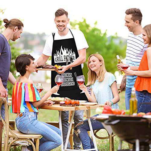  TRADFORE Funny Chef Apron BBQ Aprons with Pockets for Grilling Cooking  Kitchen Funny Gifts for Dad Husband Boyfriend Brother with Adjustable Neck  Strap Funny Dad Gifts : Home & Kitchen