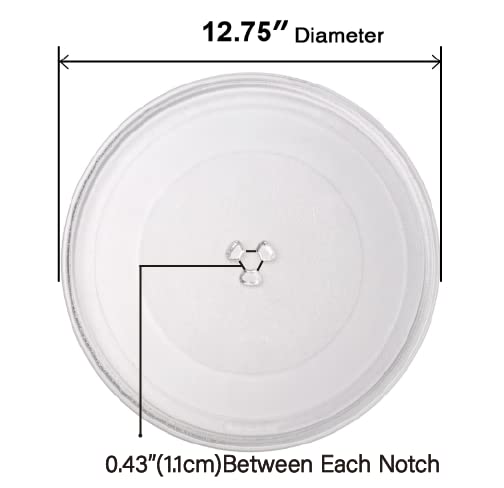 AMI Parts Small 9.6'' / 24.5cm Microwave Glass Plate Replacement, Small Microwave Glass Turntable Plate for Small Microwaves