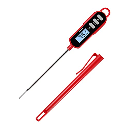 Lonicera Digital Meat Thermometer for Food Cooking. Waterproof & Instant  Read for Kitchen Baking, BBQ. with Foldable Probe, Backlight & Calibration  (Red) - Yahoo Shopping
