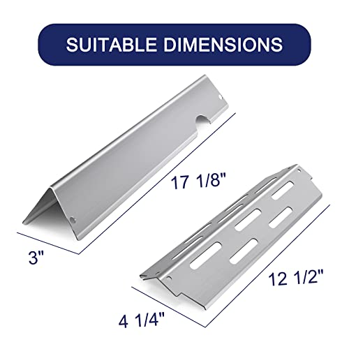 Secbinw Flavorizer Bars Applicable to Weber Genesis II 300 Series, ii 310, ii 330, ii S310, 66033, 66796, 66041, Gas Grill Stainless Steel Seasoning Stick Heat Deflector Barbecue Accessories (3+5) - Grill Parts America